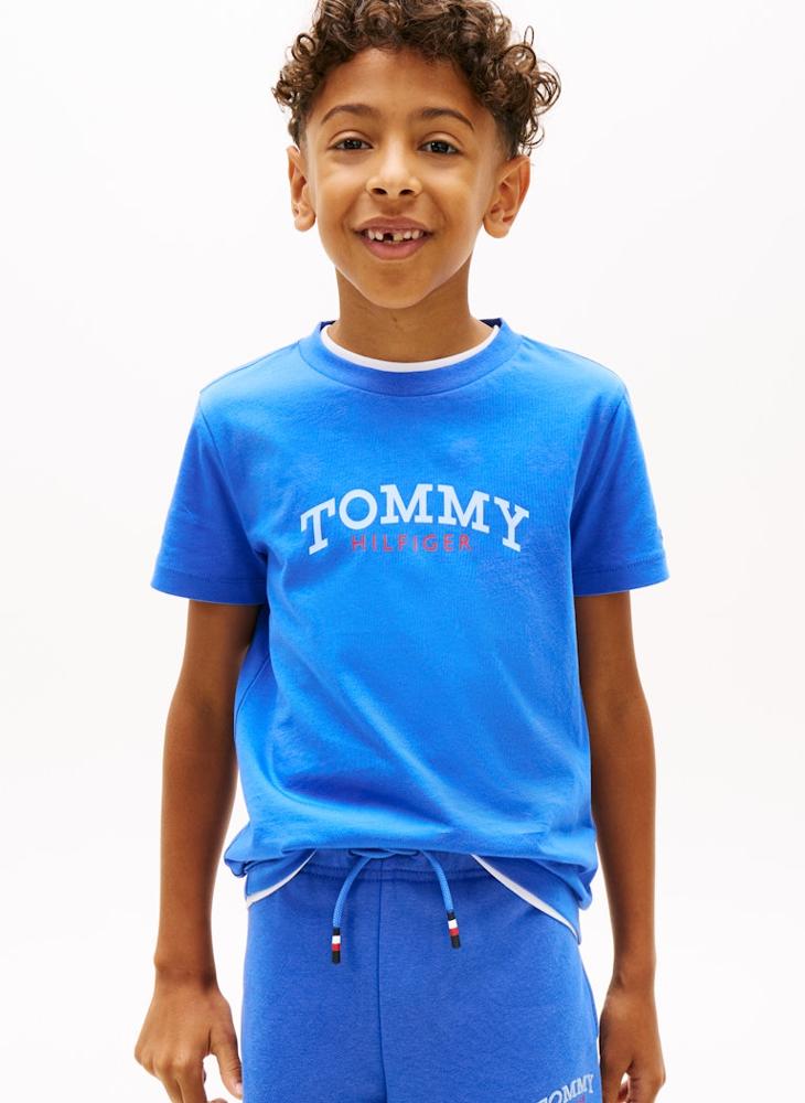 TOMMY HILFIGER Logo Crew Neck Jersey T-Shirt - Image 1