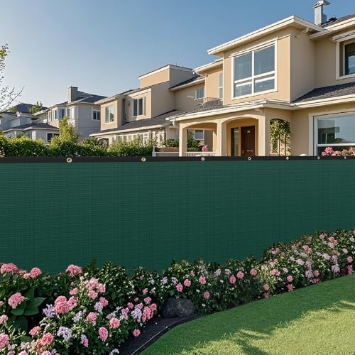 TOPNEW 6' x 50' Fence Privacy Screen,Privacy Fence Shade Covers - 90% Blockage Heavy Duty Fence Panels for Garden Backyard Outdoor Home Decoration (Green) - Image 4