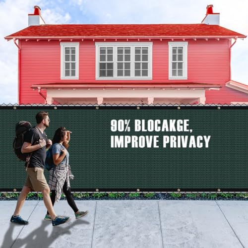TOPNEW 6' x 50' Fence Privacy Screen,Privacy Fence Shade Covers - 90% Blockage Heavy Duty Fence Panels for Garden Backyard Outdoor Home Decoration (Green) - Image 5