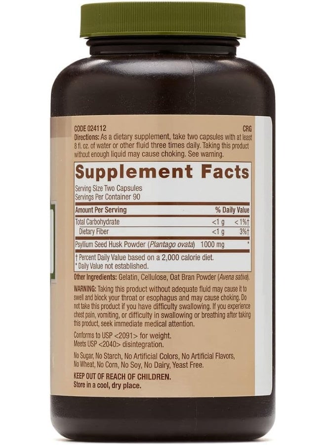 GNC Natural Brand Psyllium Seed Husk 500Mg, 180 Capsules, Supports Digestive Health - Image 2