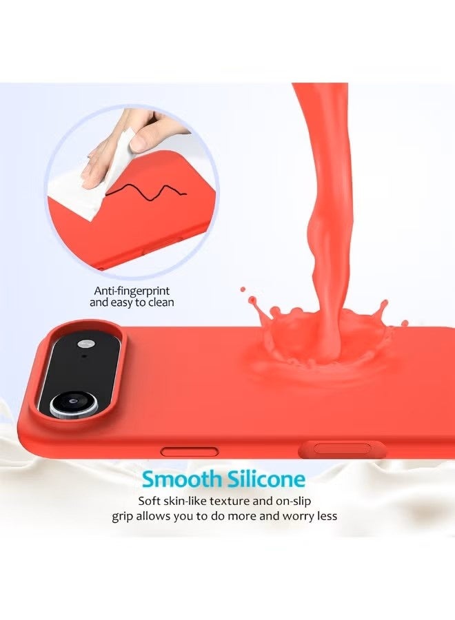general Bortony Radiant Red Liquid Silicone Case for iPhone 17 Air 6.6" – Professional Camera Guard, Built-in Camera Control Button & 4-Corner Drop Protection - Image 5