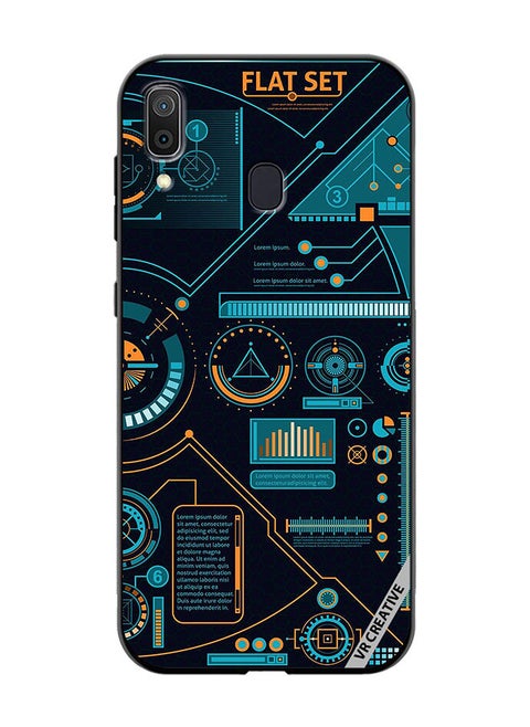 Protective Case Cover For Samsung Galaxy A30 Abstract Design Multicolour