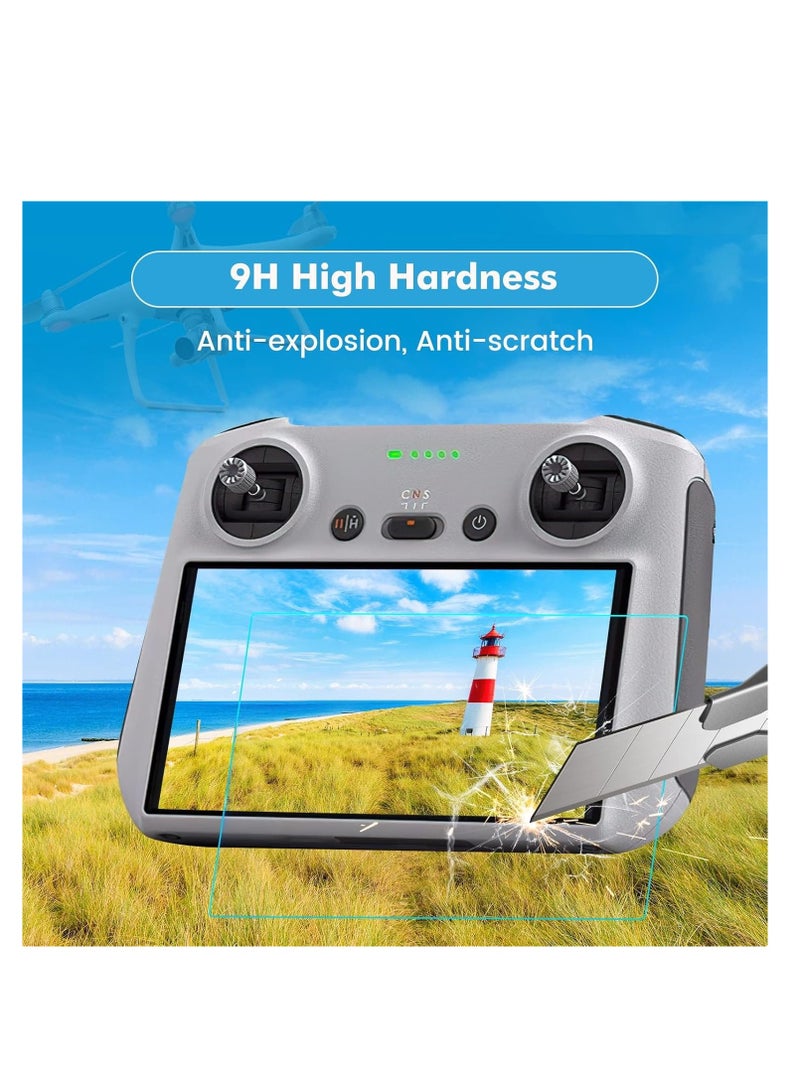 واقي شاشة من الزجاج المقسى متوافق مع جهاز التحكم عن بعد دي جيه اي ميني 3/3 برو - تغطية كاملة للشاشة / صلابة 9 / مضاد للخدش / مضاد للانفجار / مقاوم للزيوت من قطعتين - Image 4