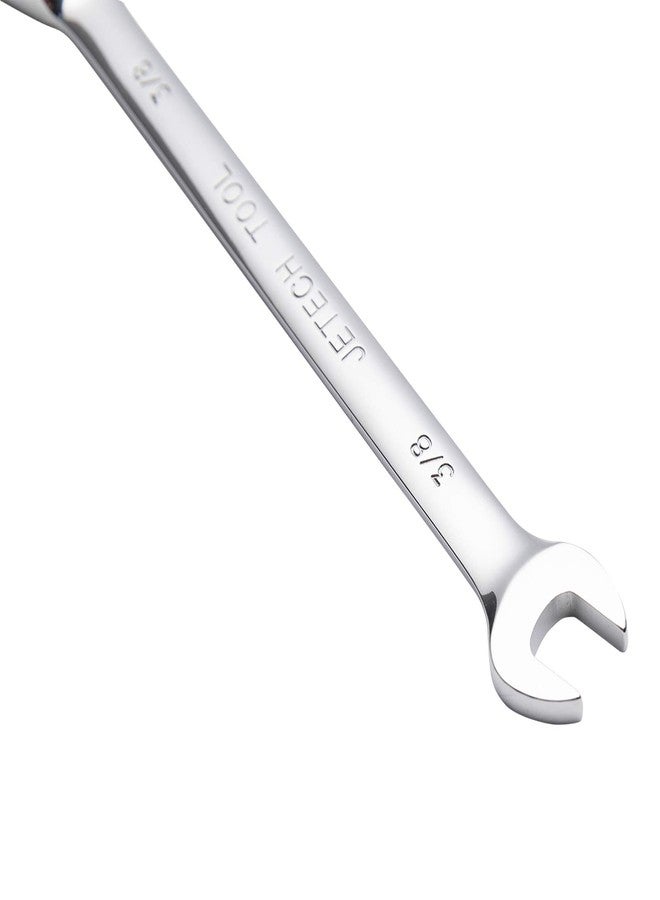 Jetech 3/8 Inch Ratcheting Combination Wrench (10 Pack), Industrial Grade Gear Spanner with 12-Point Design, 72-Tooth Ratchet, Made with Forged and Heat-Treated Cr-V Steel in Chrome Plating, SAE - Image 4