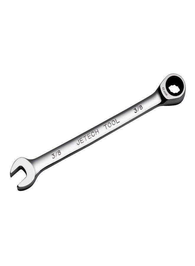 Jetech 3/8 Inch Ratcheting Combination Wrench (10 Pack), Industrial Grade Gear Spanner with 12-Point Design, 72-Tooth Ratchet, Made with Forged and Heat-Treated Cr-V Steel in Chrome Plating, SAE - Image 2