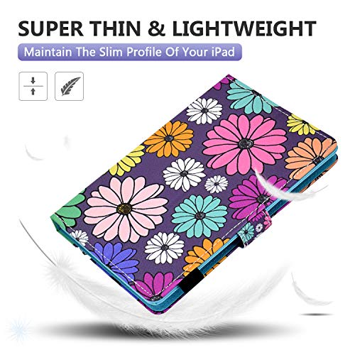 Dteck Universal Case for Android 11 12 13 Tablet/Samsung Galaxy Tab/Tab M8 /TCL/Blackview/HAOVM/NOVOJOY Android Tablet 8 8.0 8.3 8.4 Inch - Folio Cute Case with View Stand/Card Slot, Color Daisy - Image 4