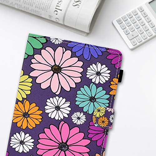 Dteck Universal Case for Android 11 12 13 Tablet/Samsung Galaxy Tab/Tab M8 /TCL/Blackview/HAOVM/NOVOJOY Android Tablet 8 8.0 8.3 8.4 Inch - Folio Cute Case with View Stand/Card Slot, Color Daisy - Image 5