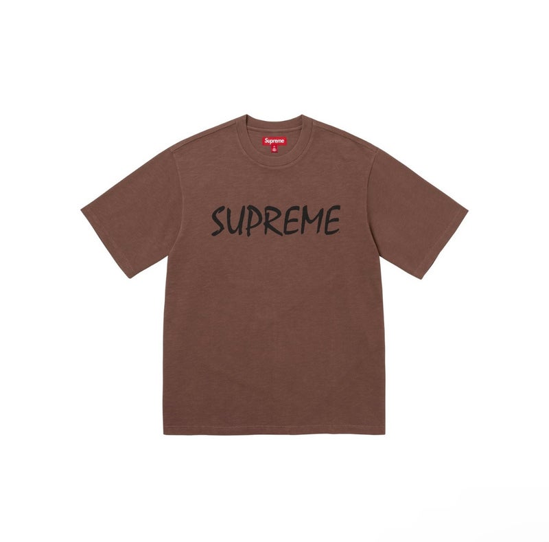 SUPREME 26FW New Trendy SUP American Retro Letter Print All-Match Short Sleeve T-Shirt - Image 1