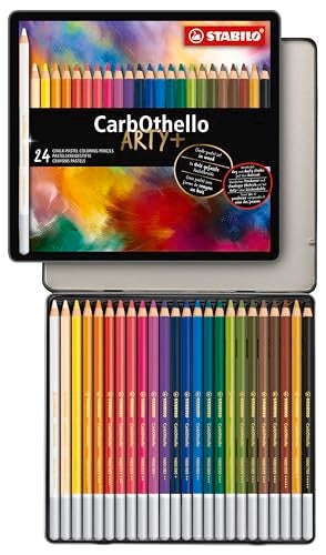 STABILO CarbOthello ChalkPastel Pencil ARTY Tin of 24 Assorted colors - Image 1