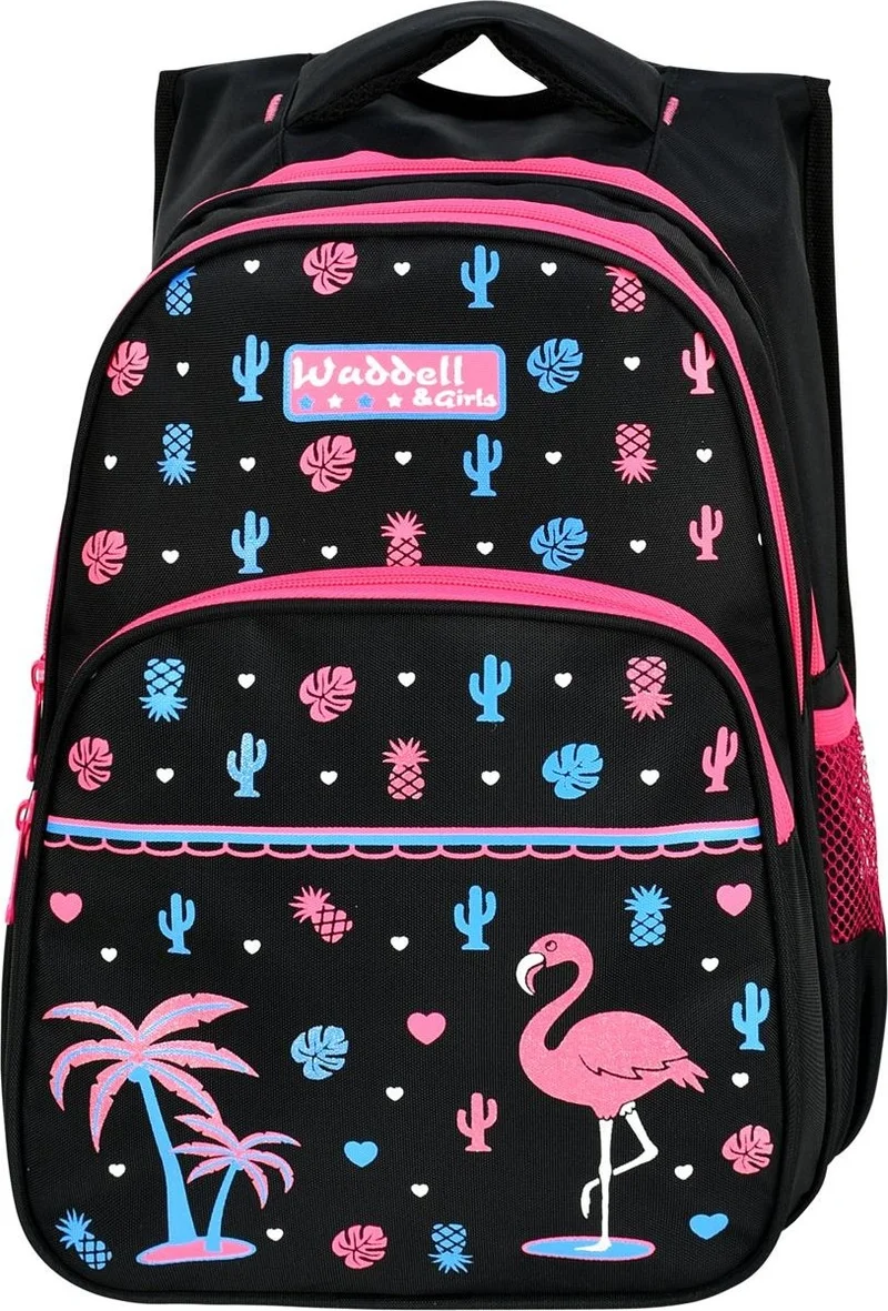 Waddell Flamingo Patterned Primary School Backpack and Lunchbox