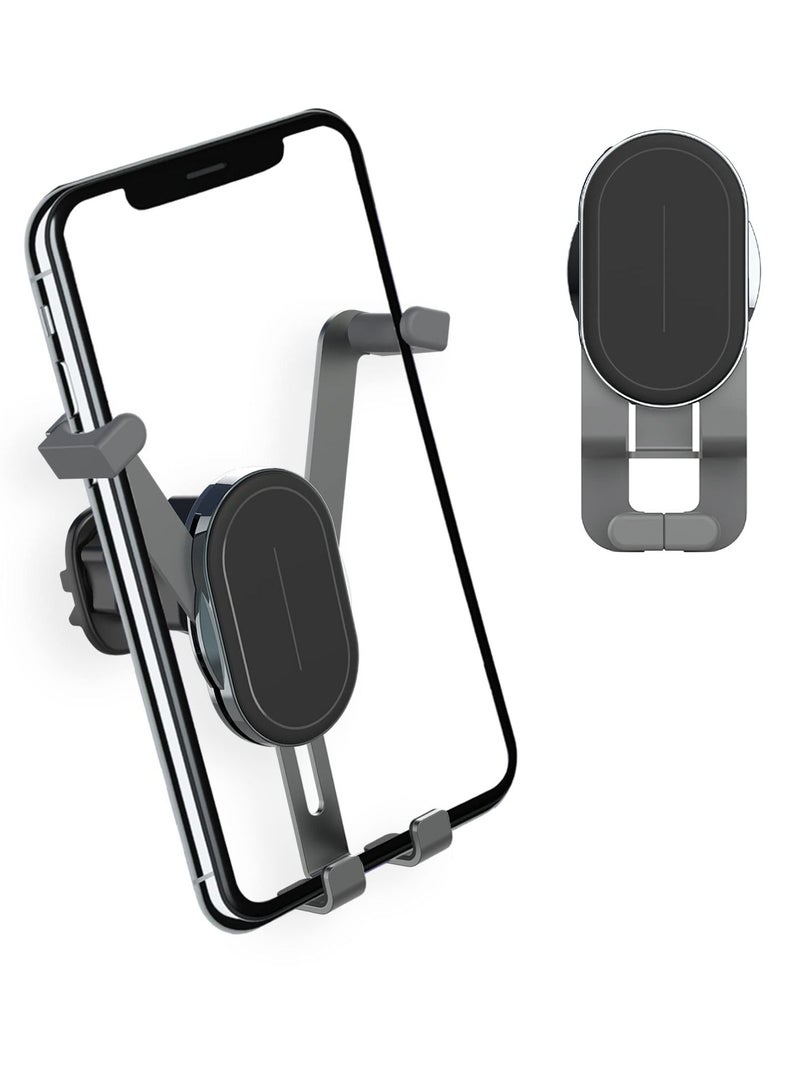 KASTWAVE Car Cell Phone Holder, Car Phone Mount Upgraded Gravity with Newest Air Vent Clip Auto Lock Hands Free Phone Holder, Interior Accessories, Fit for iPhone 11/12 & Samsung, Android Cell Phones (Black) - Image 1