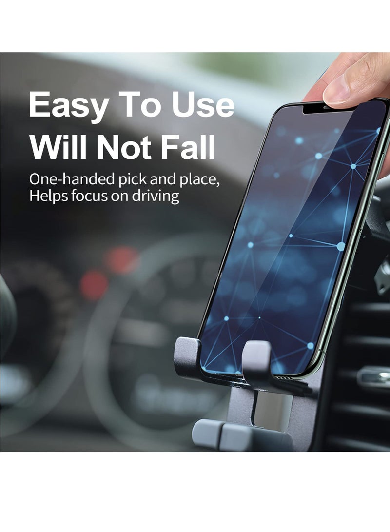 KASTWAVE Car Cell Phone Holder, Car Phone Mount Upgraded Gravity with Newest Air Vent Clip Auto Lock Hands Free Phone Holder, Interior Accessories, Fit for iPhone 11/12 & Samsung, Android Cell Phones (Black) - Image 3