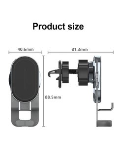 KASTWAVE Car Cell Phone Holder, Car Phone Mount Upgraded Gravity with Newest Air Vent Clip Auto Lock Hands Free Phone Holder, Interior Accessories, Fit for iPhone 11/12 & Samsung, Android Cell Phones (Black)  - Image 2