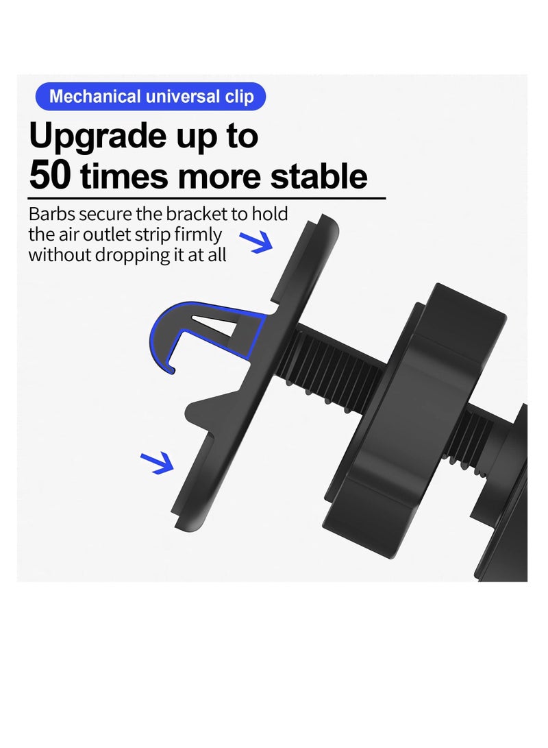 KASTWAVE Car Cell Phone Holder, Car Phone Mount Upgraded Gravity with Newest Air Vent Clip Auto Lock Hands Free Phone Holder, Interior Accessories, Fit for iPhone 11/12 & Samsung, Android Cell Phones (Black) - Image 4