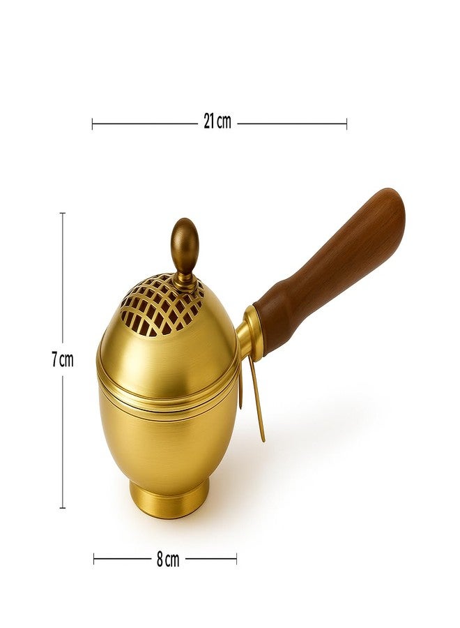 Being One Home Purifying Hand-Loban Incense Burner, Loban Burner with Handle, Dhoop Dhuni Burner Sambrani Dhoop, Burner for Home Office Temple Prayer Butler - Image 4