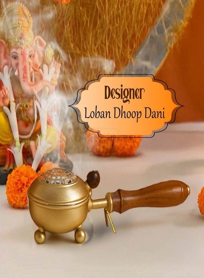 Being One Home Purifying Hand-Loban Incense Burner, Loban Burner with Handle, Dhoop Dhuni Burner Sambrani Dhoop, Burner for Home Office Temple Prayer Butler - Image 2