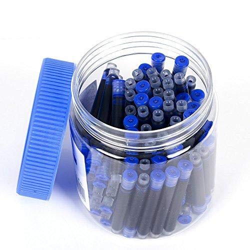 GOLD LEAF JINHAO 2.6mm Diameter International Standard Fountain Pen Ink Cartridges Refills Bottled 80pcs (Blue) - Image 5