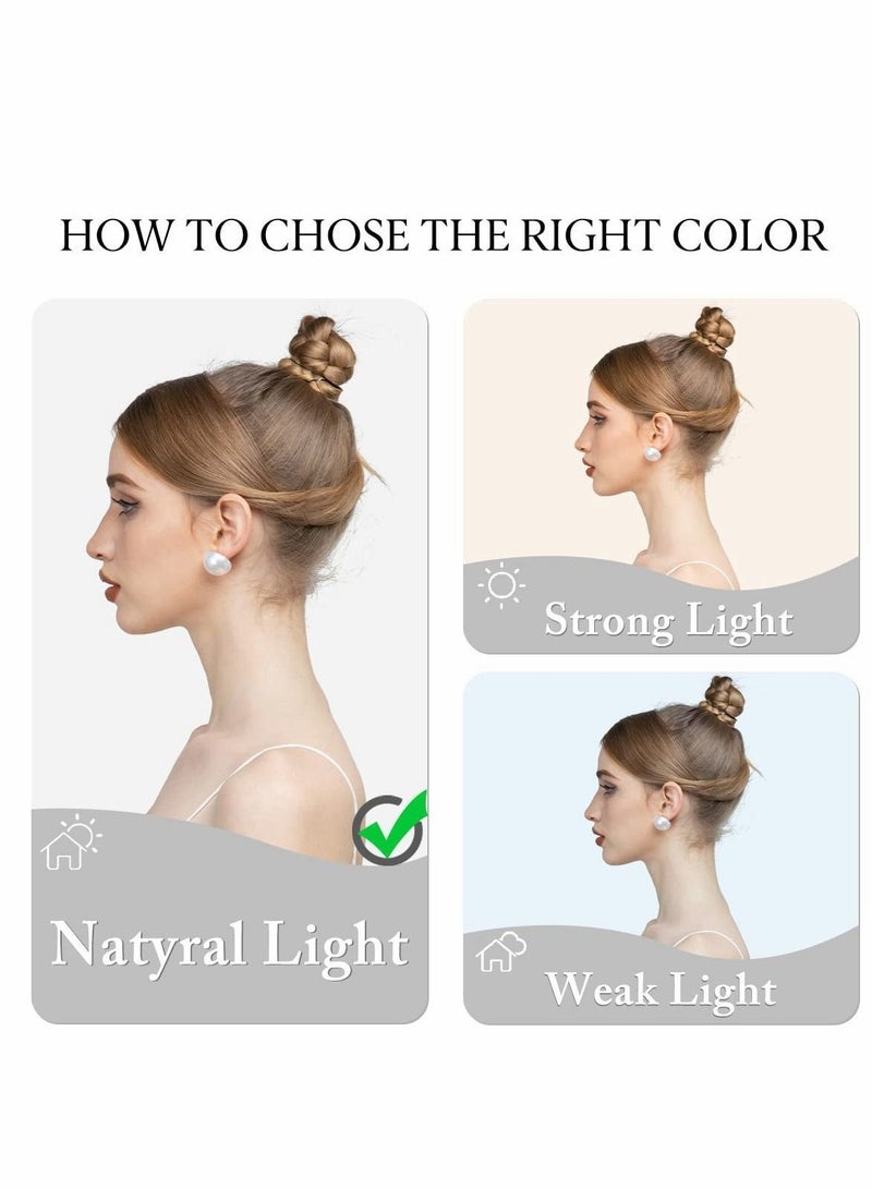 NIBEMINENT Messy Hair Bun, Scrunchies Extension Curly Wavy Synthetic Chignon Fake Wig for Women Girls Kids, Dark Brown - Image 4