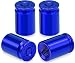 MEAJOO 4PCS Bullet Shell Tire Valve Stem Caps Aluminum Alloy Car Air Stem Cap Universal Dustproof Tire Valve Stem Covers for Cars SUV Trucks Bikes Motorcycles Bicycles Blue - Image 2