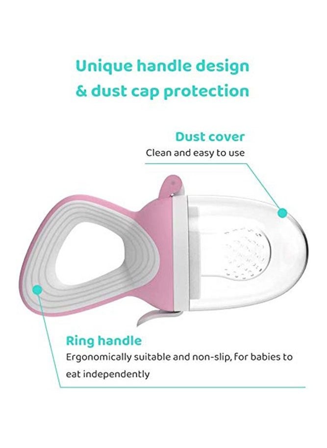Bebiland 2-Piece Baby Fresh Food Feeder with 3 Sizes Silicone Pouches, Fruit Teether Pacifiers in Appetite Stimulating Colors  - Image 3