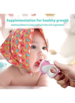 Bebiland 2-Piece Baby Fresh Food Feeder with 3 Sizes Silicone Pouches, Fruit Teether Pacifiers in Appetite Stimulating Colors  - Image 2