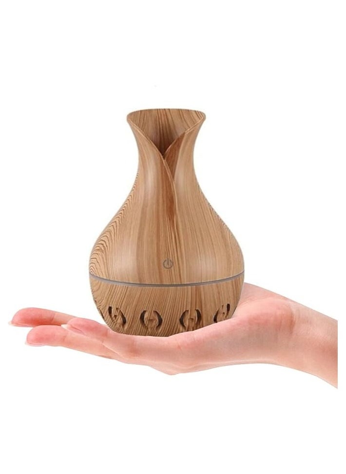 Generic LED Colour Changing Essential Oil Aroma Diffuser Dark Brown 300ml  - Image 1
