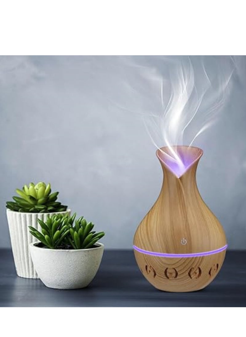 Generic LED Colour Changing Essential Oil Aroma Diffuser Dark Brown 300ml  - Image 4