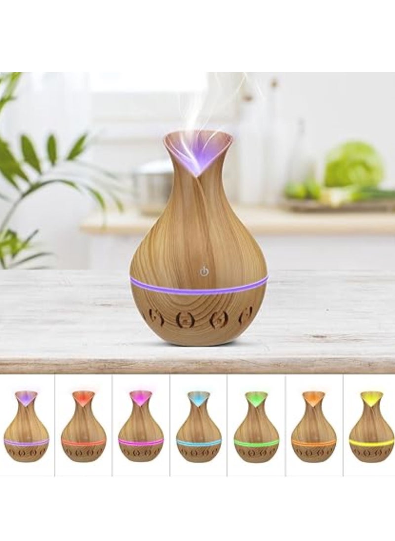 Generic LED Colour Changing Essential Oil Aroma Diffuser Dark Brown 300ml  - Image 2