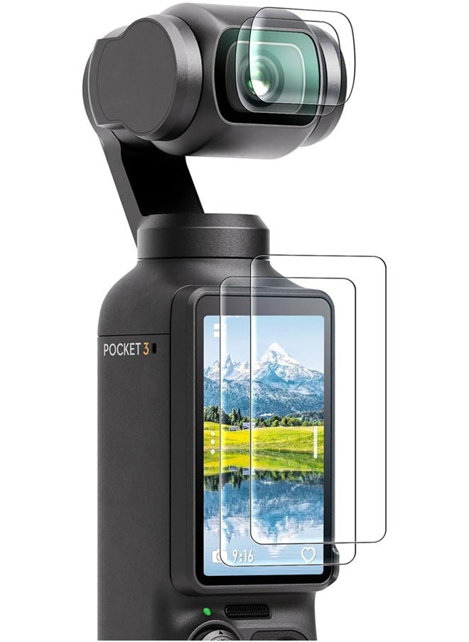 سجيت واقي عدسة 2 قطعة + واقي شاشة LCD 2 قطعة لجهاز DJI Osmo جيب 3، DJI جيب 3 OP3
فيلم زجاجي مقوى بدرجة صلابة 9H، حساس للمس، حماية كاملة للشاشة  - Image 1