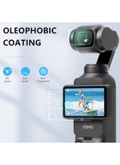 SJet 2 PACK LCD Screen Protector  + 2 PACK Lens Protector for DJI Osmo Pocket 3, DJI Pocket 3 OP3 Tempered Glass Film Accessories, 9H Hardness, Touch Sensitive, Full Screen Protection  - Image 3
