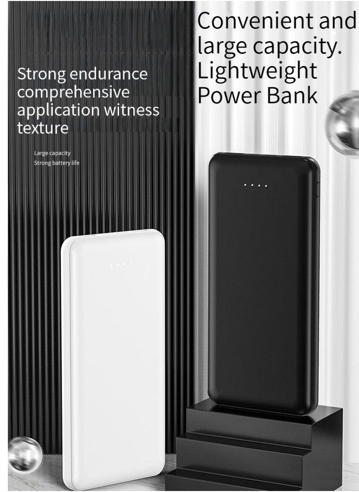 JEEJPV Fast charge power bank 10000mah USB large capacity portable mobile charging bank Black  - Image 4
