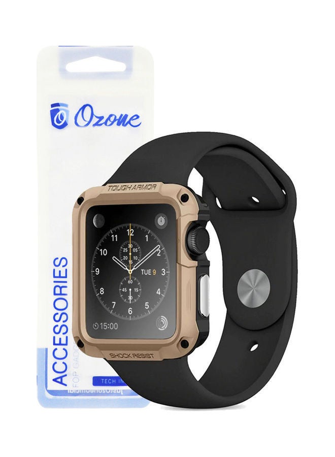 NIBEMINENT Shock-Proof Design Case Compatible With Apple Watch Series 6/5/4/SE Gold - Image 1