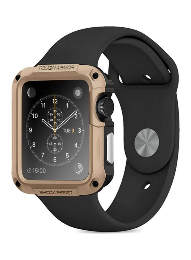 NIBEMINENT Shock-Proof Design Case Compatible With Apple Watch Series 6/5/4/SE Gold - Image 2