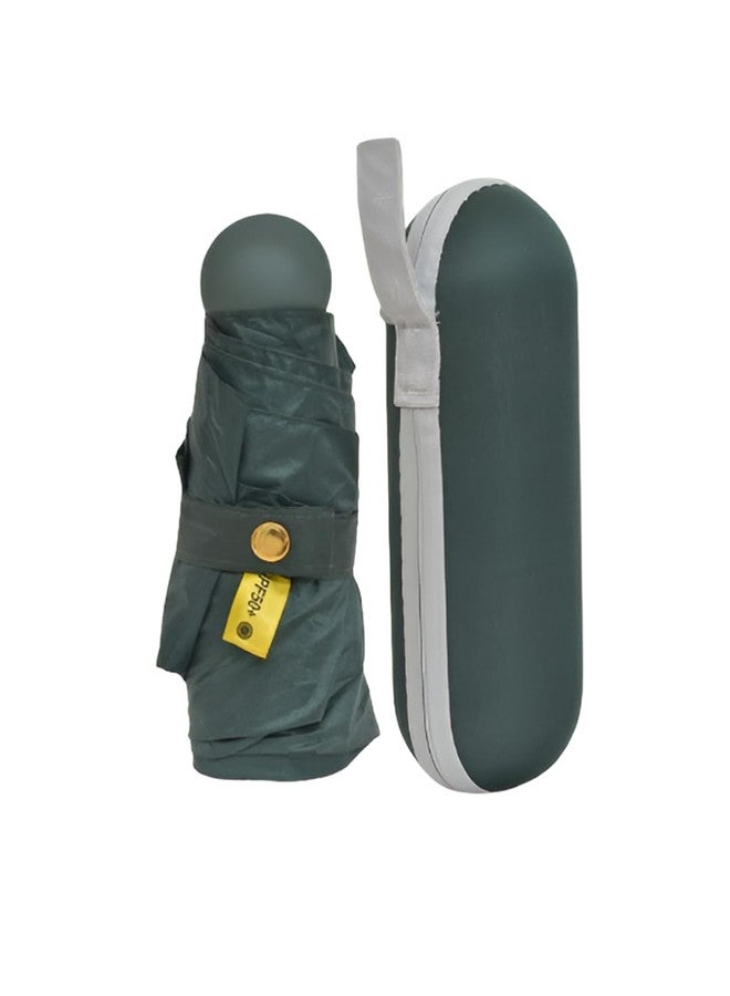 FABINALIV Green Solid Waterproof 3 Fold Compact Umbrella with Case (FLUB-1023-Green) - Image 1