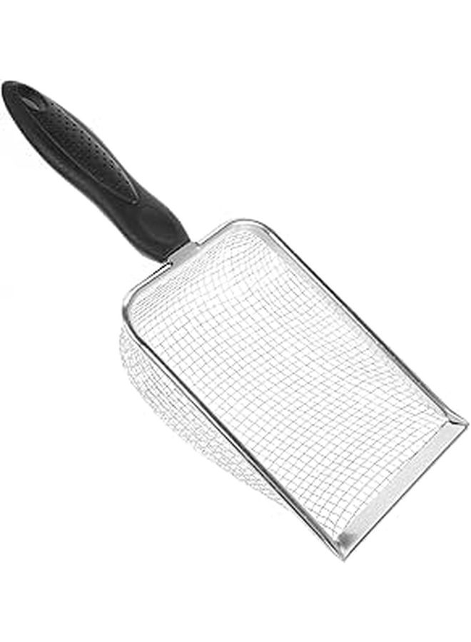 Stainless Steel Reptile Sand Scoop Fine Mesh Litter Tool Efficient Metal Design - Image 1
