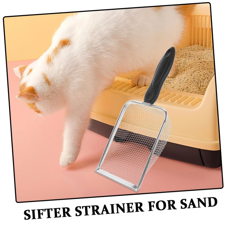 Stainless Steel Reptile Sand Scoop Fine Mesh Litter Tool Efficient Metal Design - Image 4