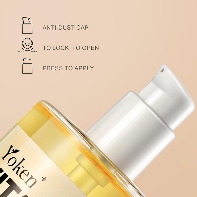 Yoken Vitamin E Oil 8 Oz Organic Vitamin E oil for Skin Vitamine oils for Face Perfect Bath and Body Oil Cold Pressed Hexane Free Non-GMO Gluten Free Formula - Image 4