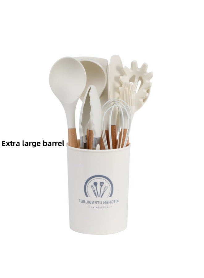 NOVOLAN Silicone Cooking Utensil Set, 17-Piece Kitchen Tool Set with Comfortable Wood Handle, Food-Grade Silicone, Heat Resistant up to 230°C, Includes Stylish Storage Container for Easy Organization - Image 3