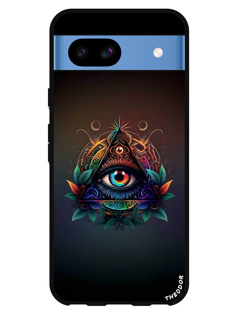 Theodor Protective Case Anti Scratch Shock Proof Bumper Cover For Google Pixel 8a Eye Flower Art - Image 1