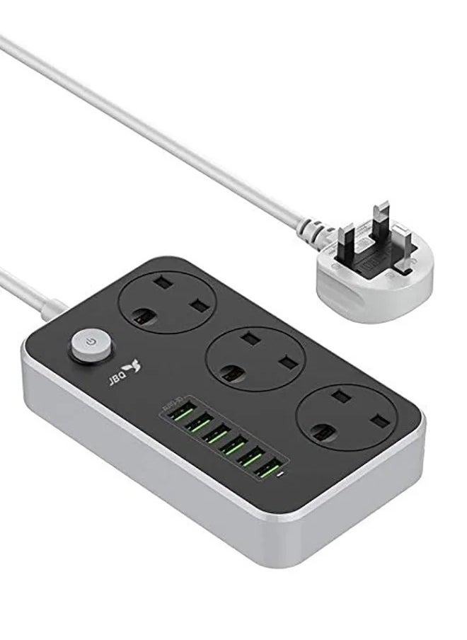 3-Power Socket And 6-Port USB Adapter Grey - pzsku/Z5622FB7722512C2B669EZ/45/_/1730048212/42aa1f1c-c215-4f6c-beaa-2fa879f6c789