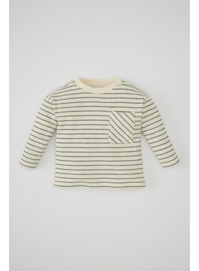 Babyboy Regular Fit Bike Neck Knitted Long Sleeve T-Shirt