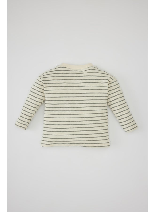 Babyboy Regular Fit Bike Neck Knitted Long Sleeve T-Shirt