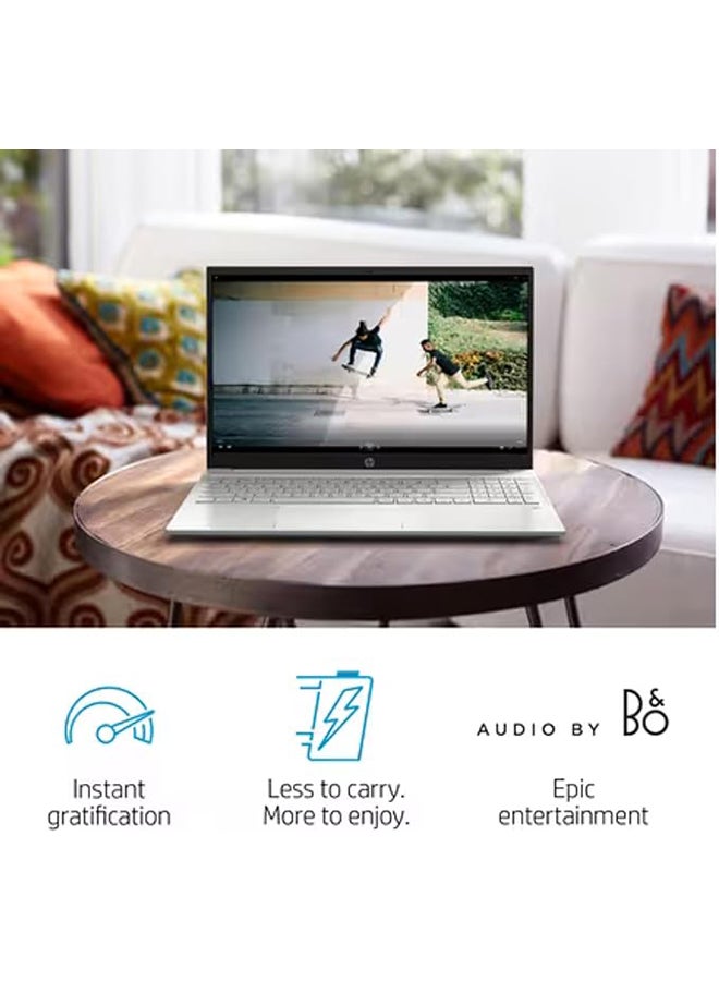 HP كمبيوتر محمول بافيليون 15 بشاشة FHD مقاس 15.6 بوصة، ومعالج Core i5-1335U/ وذاكرة وصول عشوائي سعة 16 جيجابايت/ ومحرك أقراص SSD سعة 512 جيجابايت/ وبطاقة رسومات Intel Iris XE/ ونظام تشغيل Windows 11 - Image 5