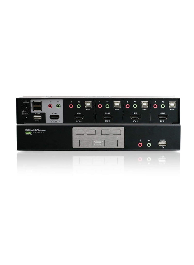 Iogear IOGEAR 4-Port HDMI Multimedia KVM Switch with Audio, USB 2.0 Hub and HDMI KVM w/Full Set of Cables, (GCS1794 TAA Compliant)  - Image 5