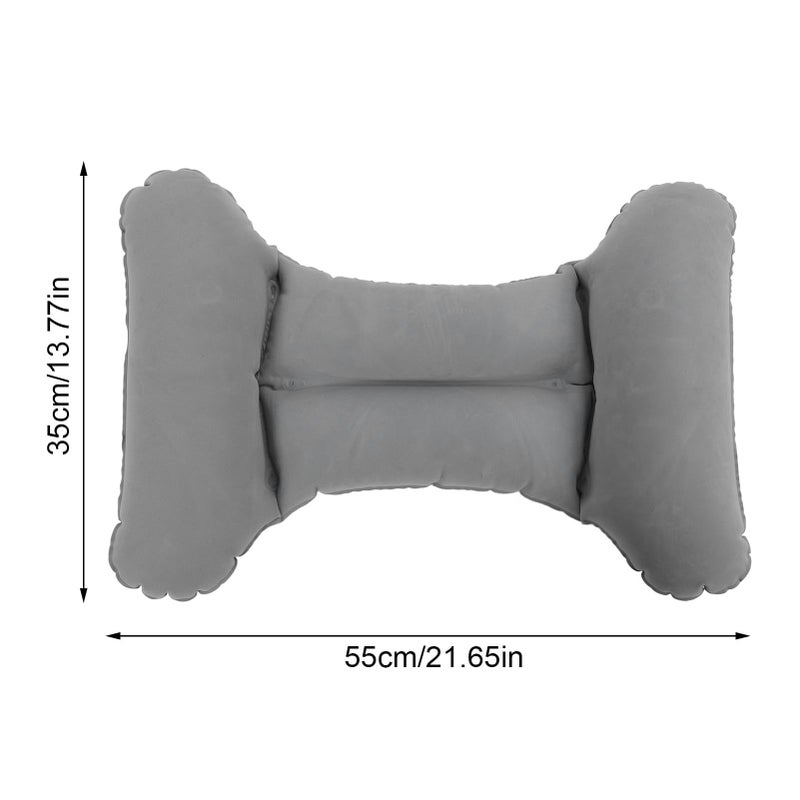 Self Inflating Lumbar Pillow Portable Travel Support for Airplane Long Journey - Image 4
