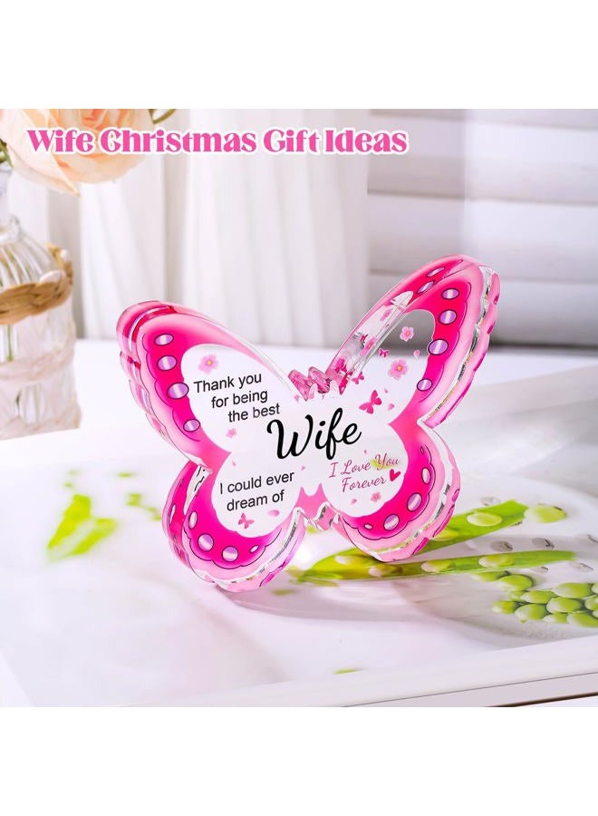 ilifemate Gifts for Wife, Wife Ideas, for Wife - Acrylic Butterfly Plaque Wife Gift 4.33 × 3.26 × 0.47 inch, Valentines Day, Thanksgiving, Anniversary, Birthday Gifts for Women - Image 4