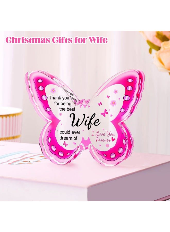 ilifemate Gifts for Wife, Wife Ideas, for Wife - Acrylic Butterfly Plaque Wife Gift 4.33 × 3.26 × 0.47 inch, Valentines Day, Thanksgiving, Anniversary, Birthday Gifts for Women - Image 2