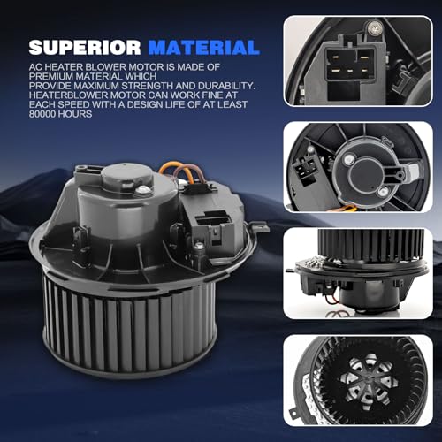 POHILA 1K1820015/1K1820015A HVAC Heater Blower Motor & Resistor Assembly - Low-Noise Compatible with Audi A3/TT, VW Beetle/CC/Eos/Golf/Jetta/Passat/Tiguan, Compatible with 1.8T/2.0T Engines - Image 4