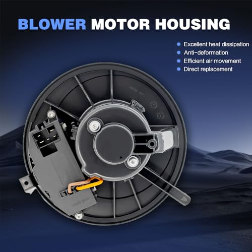 POHILA 1K1820015/1K1820015A HVAC Heater Blower Motor & Resistor Assembly - Low-Noise Compatible with Audi A3/TT, VW Beetle/CC/Eos/Golf/Jetta/Passat/Tiguan, Compatible with 1.8T/2.0T Engines - Image 5