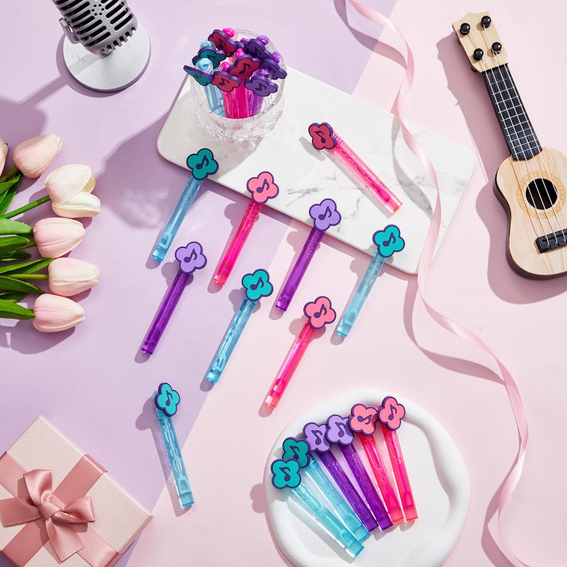 RoundFunny 24 Pcs Music Mini Bubble Wands Party Supplies Favors Decorations Kawaii Bubbles Sticks Wands for Fan Meeting Anime Theme Birthday Party Goodie Gift Bag Outdoor Activity - Image 4